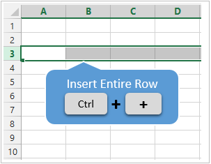 excel mac shortcut for insert row